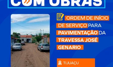 Quartou com Obras: Prefeitura de Senhor do Bonfim vai autorizar pavimentação em Tijuaçu nesta quarta-feira (29)