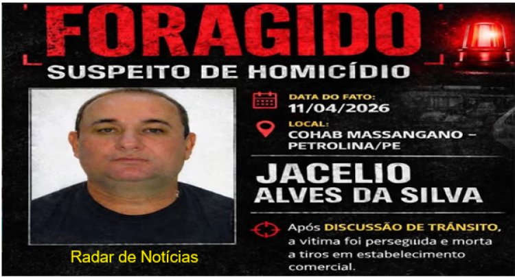 POLÍCIA CIVIL DIVULGA FOTO DE SUSPEITO DE ASSASSINAR PASTOR EM PETROLINA