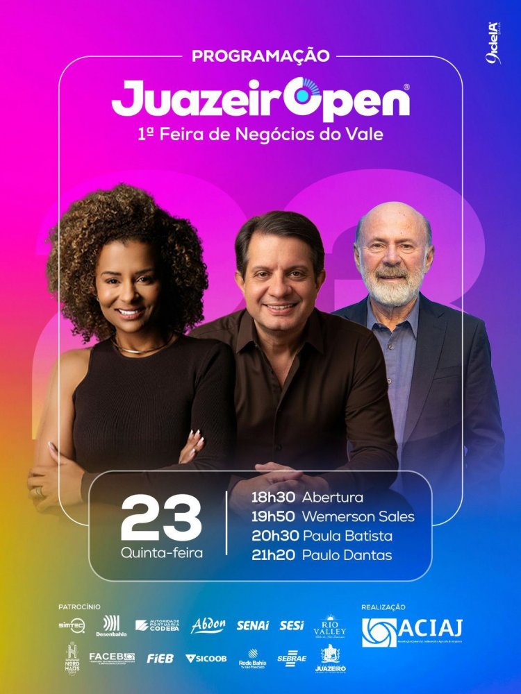 JuazeirOpen oferece palestras gratuitas e reúne grandes nomes para impulsionar conhecimento e negócios no Vale do São Francisco