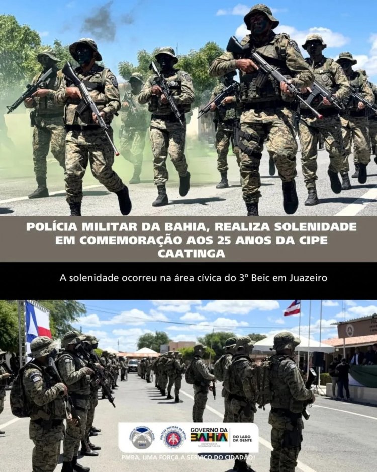 POLÍCIA MILITAR DA BAHIA, ATRAVÉS DO CPR-N PRESTIGIA SOLENIDADE EM CELEBRAÇÃO AOS 25 DA CIPE/CAATINGA 