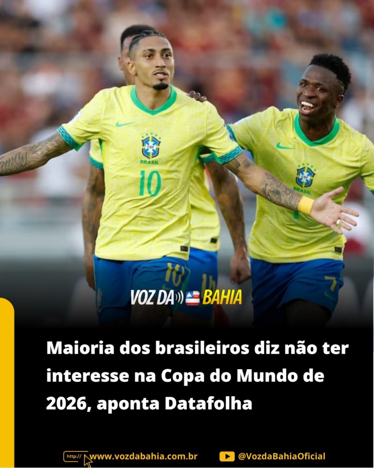 A menos de dois meses da Copa do Mundo de 2026, a maior parte dos brasileiros afirma não ter intenção de acompanhar o torneio