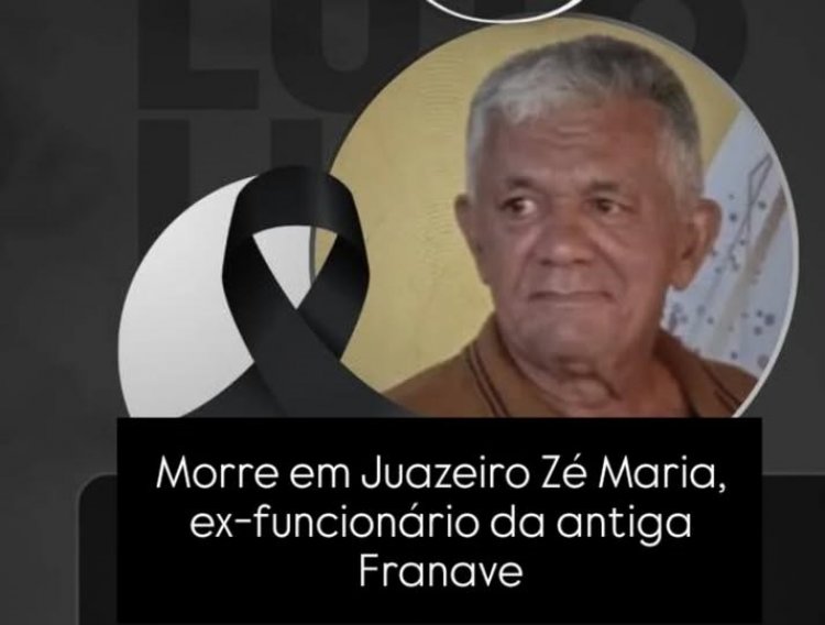 Faleceu nesta segunda-feira (20), o ex-funcionário da antiga Franave, José Maria de Souza, carinhosamente conhecido por Zé Maria