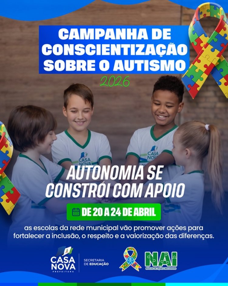 Projeto de Conscientização do Autismo mobiliza escolas da rede municipal de Casa Nova