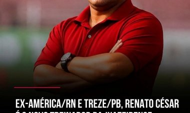 A Juazeirense anunciou, na manhã desta segunda-feira (18), a contratação do técnico Renato César para a sequência da temporada 2026