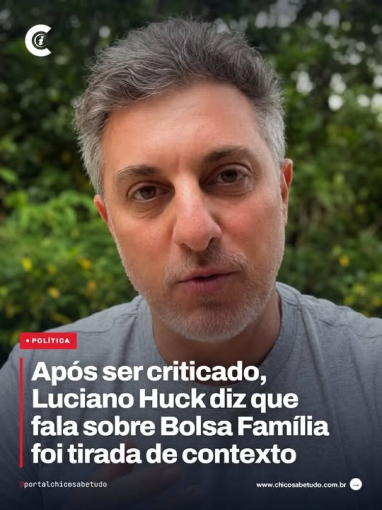 Luciano Huck usou as redes sociais neste domingo (24) para se pronunciar sobre a repercussão gerada por declarações que fez durante o 5º Fórum Esfera