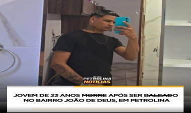 Um jovem de 23 anos morr3u após ser atingido por disp4ros de 4rma de fogo na madrugada deste domingo (7), no bairro João de Deus, em Petrolina, no Sertão de Pernambuco.