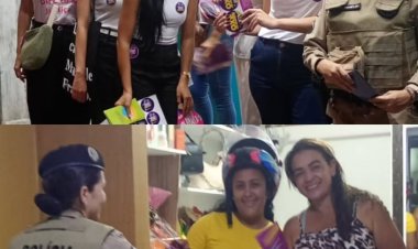 PMBA PARTICIPA DE AÇÃO PREVENTIVA PRÉ SÃO JOÃO DE SENSIBILIZAÇÃO CONTRA A VIOLÊNCIA À MULHER CONTRA 