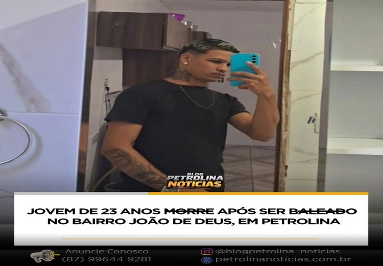 Um jovem de 23 anos morr3u após ser atingido por disp4ros de 4rma de fogo na madrugada deste domingo (7), no bairro João de Deus, em Petrolina, no Sertão de Pernambuco.