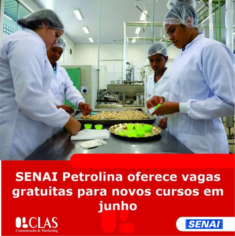 SENAI Petrolina oferece vagas gratuitas para novos cursos em junho