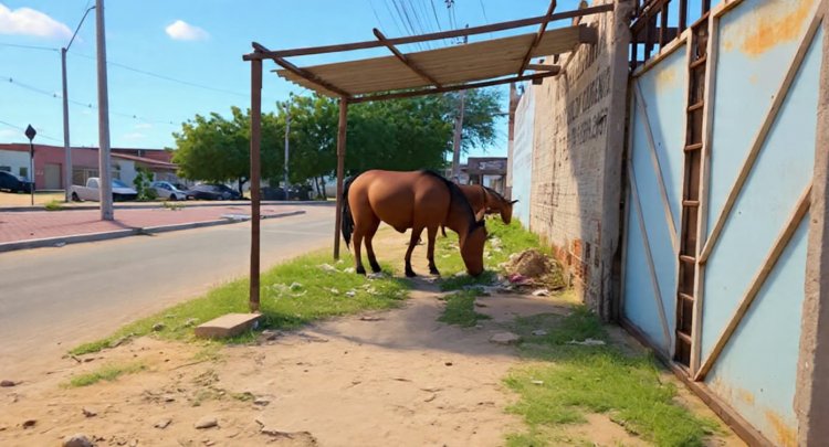 Animais soltos em avenida movimentada geram risco de acidentes no Dom Avelar 