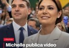 A ex-primeira-dama Michelle Bolsonaro divulgou um vídeo com imagens da convenção nacional do PL, evento em que foi lançada oficialmente a candidatura de Flávio Bolsonaro à Presidência da República