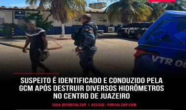 Na manhã desta segunda-feira(27), a Guarda Civil Municipal (GCM) de Juazeiro identificou um homem suspeito de praticar atos de vandalismo na Avenida Adolfo Viana, no Centro da cidade.