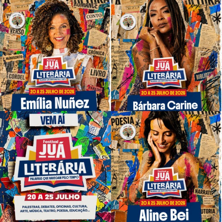 Juazeiro se transforma na capital da literatura brasileira com grandes nomes da cultura nacional durante o Juá Literária em julho   
