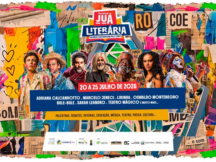 Com Oswaldo Montenegro, Adriana Calcanhoto, Bob Fernandes e Daniel Munduruku, Juá Literária coloca Juazeiro no centro da cena cultural brasileira
